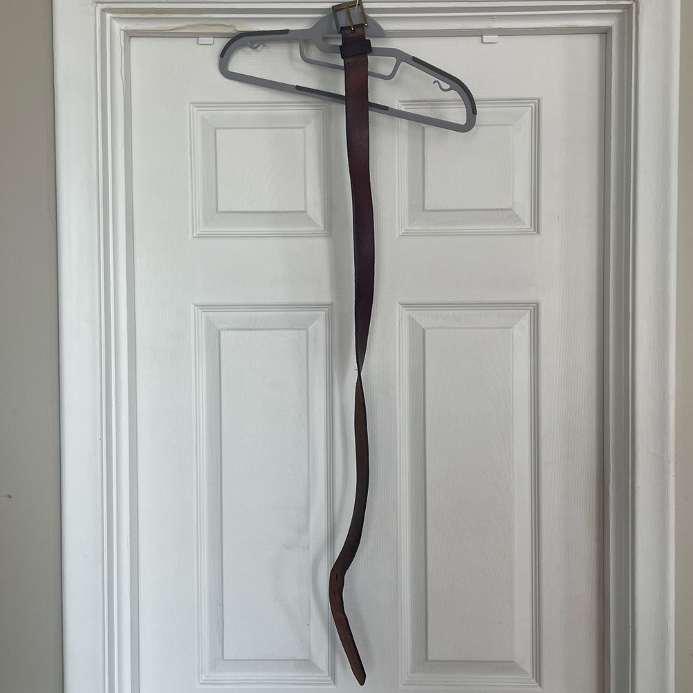 Leather belt-brown
